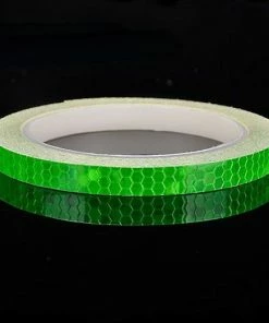 Alisili 1cm * 8m Autocollants De Vélo Ruban Réfléchissant Fluorescent VTT Vélo Bandes De Vélo Cyclisme Bandes De VTT Pour Casque De Vélo Moto Scooter