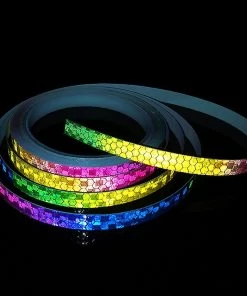 Alisili 1cm * 8m Autocollants De Vélo Ruban Réfléchissant Fluorescent VTT Vélo Bandes De Vélo Cyclisme Bandes De VTT Pour Casque De Vélo Moto Scooter