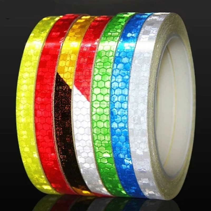 Alisili 1cm * 8m Autocollants De Vélo Ruban Réfléchissant Fluorescent VTT Vélo Bandes De Vélo Cyclisme Bandes De VTT Pour Casque De Vélo Moto Scooter 2 Alisili 1cm * 8m Autocollants De Vélo Ruban Réfléchissant Fluorescent VTT Vélo Bandes De Vélo Cyclisme Bandes De VTT Pour Casque De Vélo Moto Scooter – Image 2
