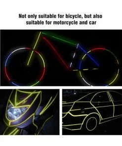 Atyhao Décalcomanies Vélo 2 Rouleaux Vélo Cyclisme Autocollants Réfléchissants Bande De Bande De Décalcomanie De Roue De - Avis / Test