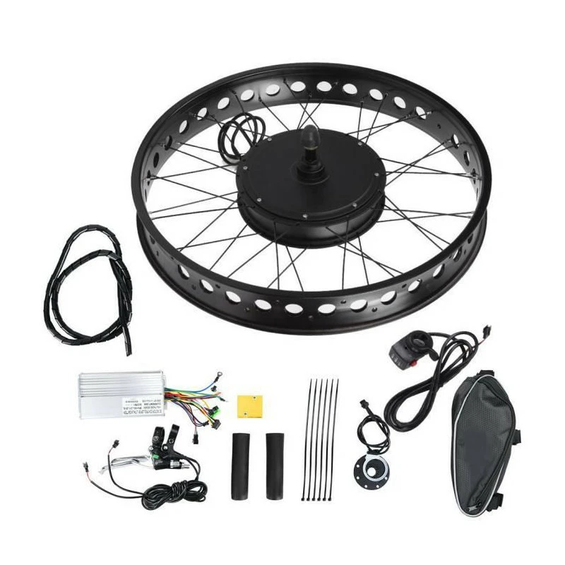 ZJCHAO Kit De Moteur De Vélo électrique Alliage D'aluminium 48V 1500W 26x4.0 Pouces Kit De Roue De Moteur De Conversion De - Avis / Test 1 ZJCHAO Kit De Moteur De Vélo électrique Alliage D'aluminium 48V 1500W 26x4.0 Pouces Kit De Roue De Moteur De Conversion De - Avis / Test